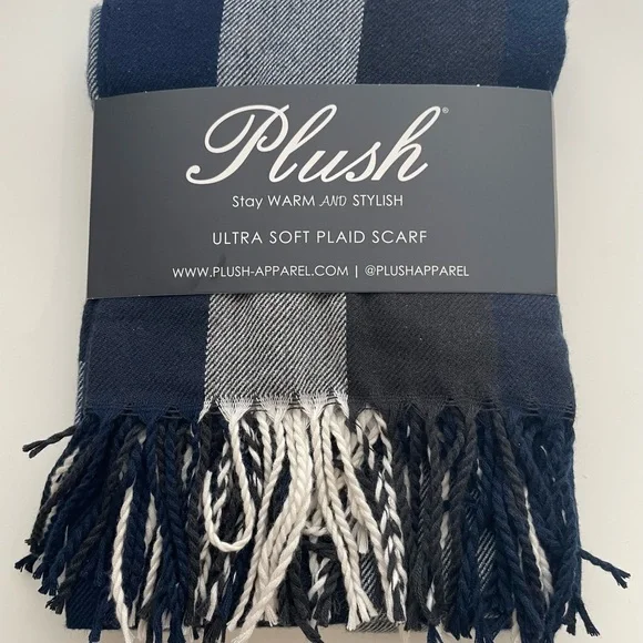 Plush Apparel Ultra Soft Plaid Scarf - Picture 6 of 7
